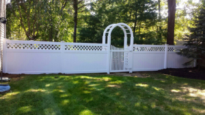 White Arch Fence and Gate
